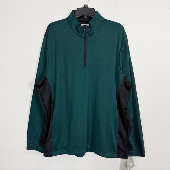 PGA Tour Other - PGA Tour Pullover Quarter Zip Mens XL Green Black Thermal Long Sleeve NWT